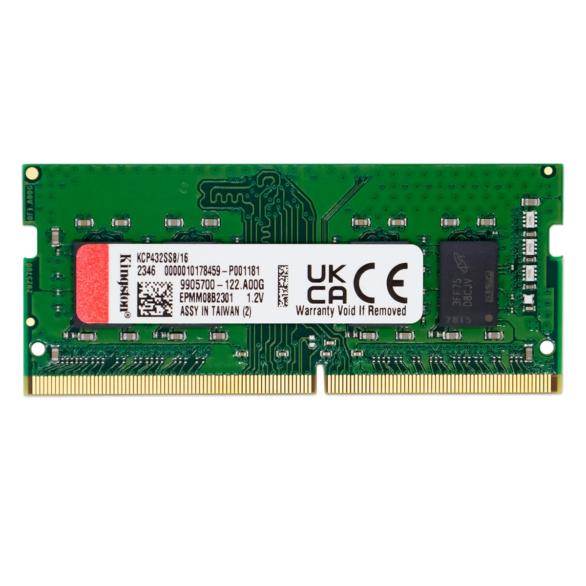 Kingston - DDR4 - módulo - 16 GB - SO-DIMM de 260 contactos - 3200 MT/s / PC4-25600 - CL22 - 1.2 V -