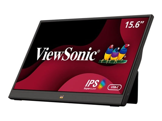 ViewSonic VA1655 - Monitor LED - 16" (15.6" visible) - portátil - 1920 x 1080 Full HD (1080p) @ 60 Hz - IPS - 250 cd/m² - 800:1 - 7 ms - Mini HDMI, USB-C - altavoces