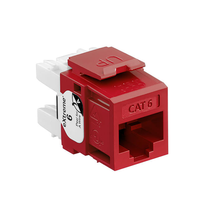 LEVITON Jack Cat6 150 Red Tool