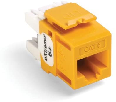 LEVITON EXTREME 6+ QUICK PORT CONNECTO CAT 6 YELLOW