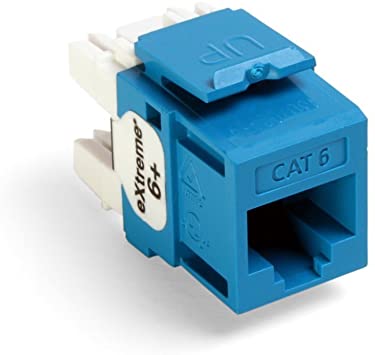 LEVITON EXTREME 6+ CAT6 QUICKPORT JACK BLUE