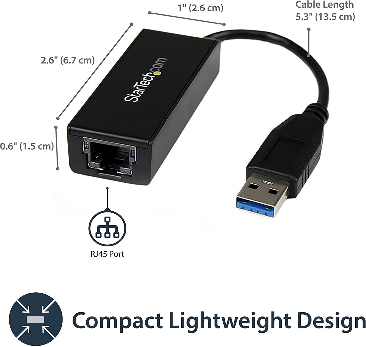 StarTech.com Adaptador Tarjeta de Red Externa NIC USB 3.0 a 1Gbps