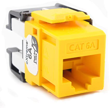 LEVITON EXTREME 6+ QUICK PORT CONNECTO CAT 6 YELLOW