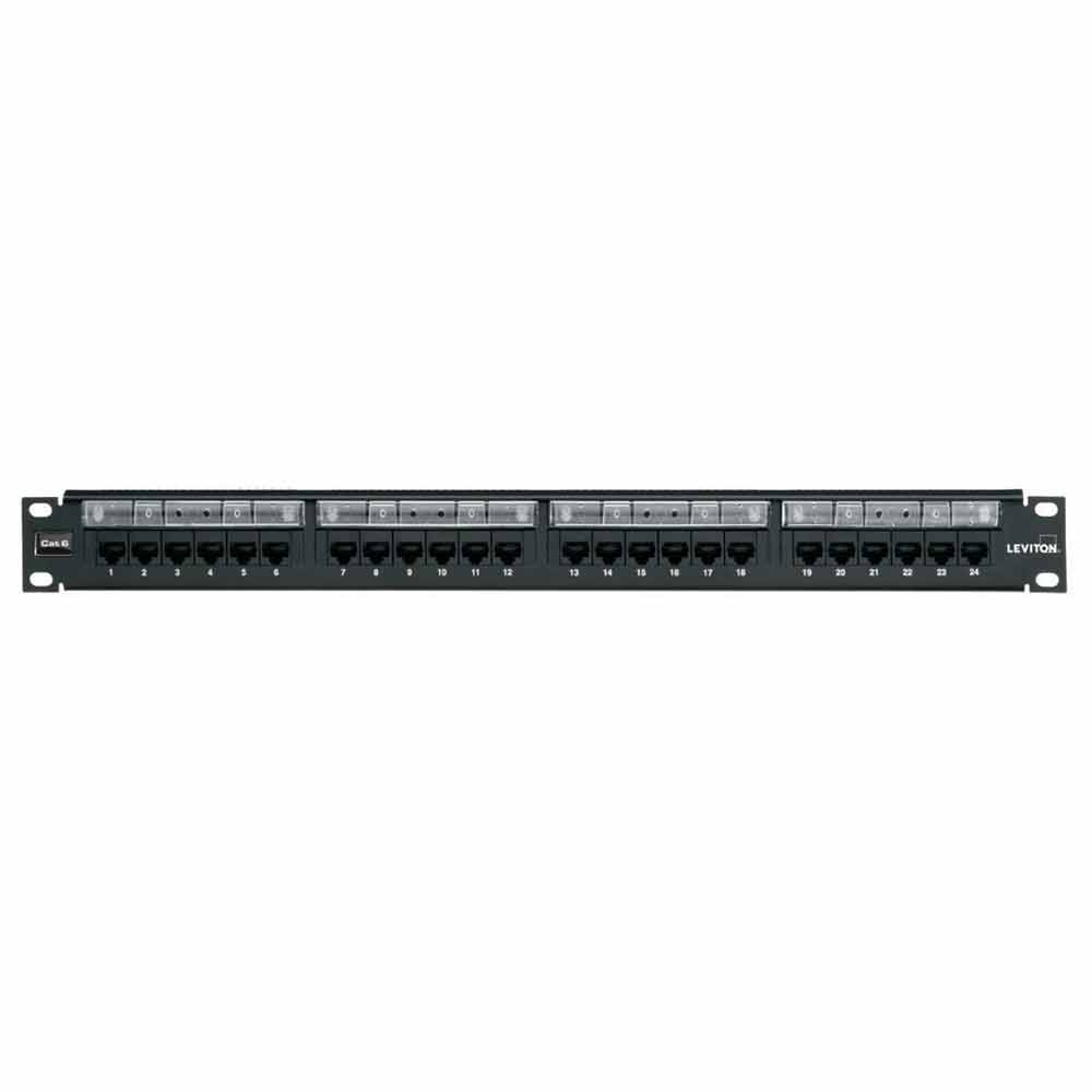 LEVITON PATCH PANEL 110 C6 24PT 1U