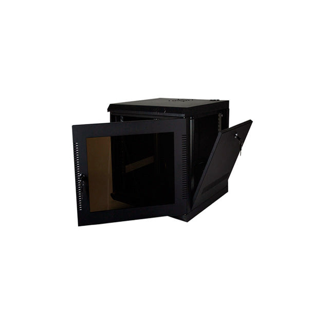 QUEST 20.5" X 20" BLACK 200 SERIES WALLMOUNT ENCLOSURE 9U