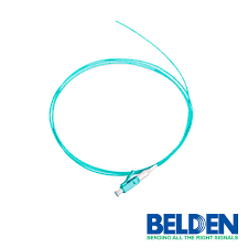 BELDEN PIGTAIL OM3 LC FT3LC900PS01 BUFFER 900 MICRAS 2 METROS COLOR AQUA