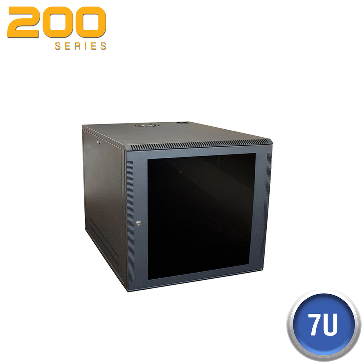 Quest WM2019-07-02 200 Series Wall Mount Enclosure - 7U Black