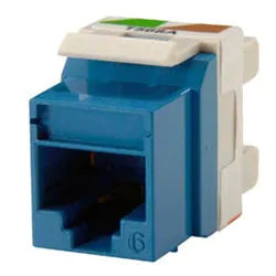 Jack keystone Cat6A, azul