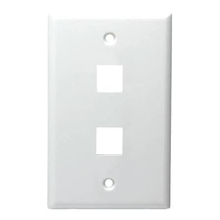 QUEST FACEPLATE 2 PORT WHITE