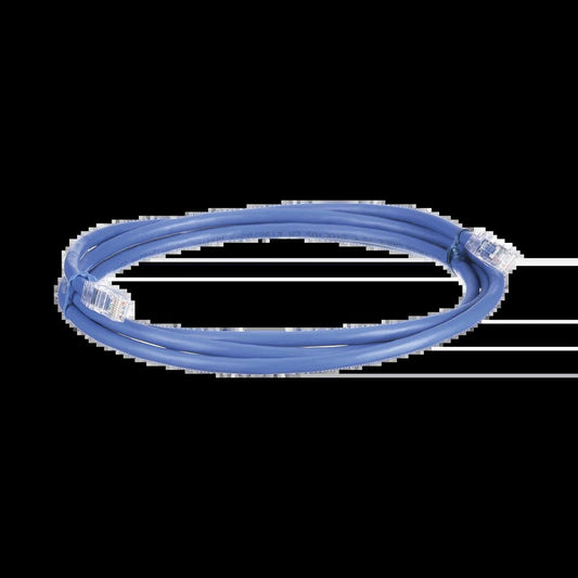 Cat 6A 24 AWG UTP Copper Patch Cord 7 pies Azul