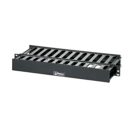 Organizador horizontal frente 1RU Negro