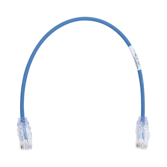 PANDUIT PATCH CORE TX6, UTP Cat6, Diámetro Reducido (28AWG), Color Azul, 1ft