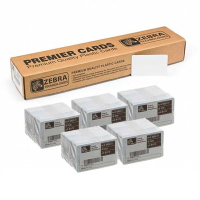 Zebra CR-80 – Tarjetas PVC blancas  Carnet (500 unidades)