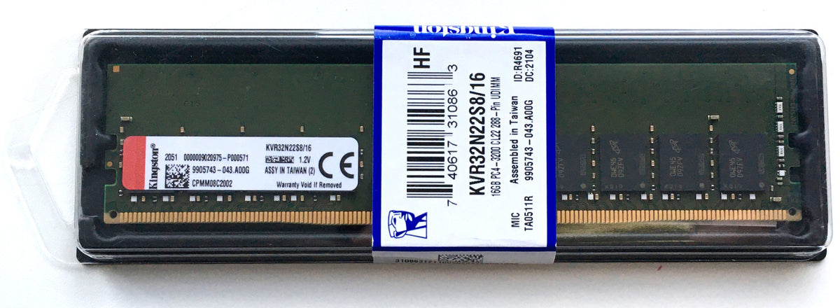 Kingston ValueRAM - DDR4 - módulo - 16 GB - DIMM de 288 contactos - 3200 MT/s / PC4-25600 - CL22 - 1