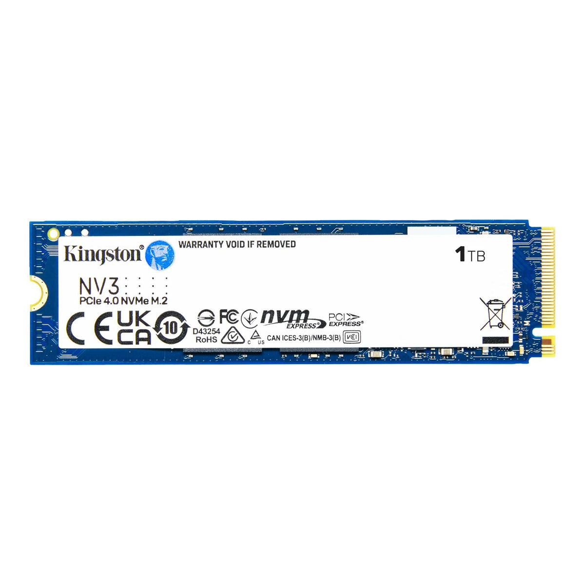 Kingston - Internal hard drive - 1 TB - Solid state drive - NV3 M.2 2280 NVMe
